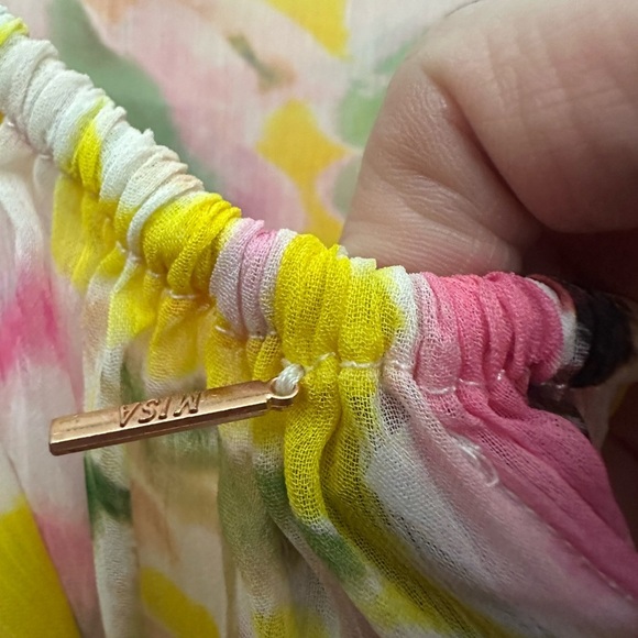 Misa Mariposa Chiffon Floral Babydoll Top Size Small Colorful NWT - Picture 6 of 10